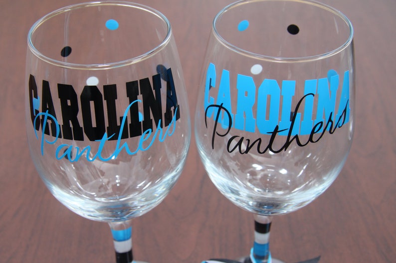 Carolina Panthers Glassware, Football, Sports Bar Glassware, Carolina Panthers Gifts, Carolina, Go Panthers image 8