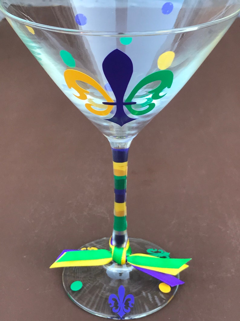 mardi gras glass plates