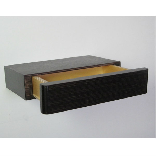 Pacco Floating Drawer in Dark Walnut Stain