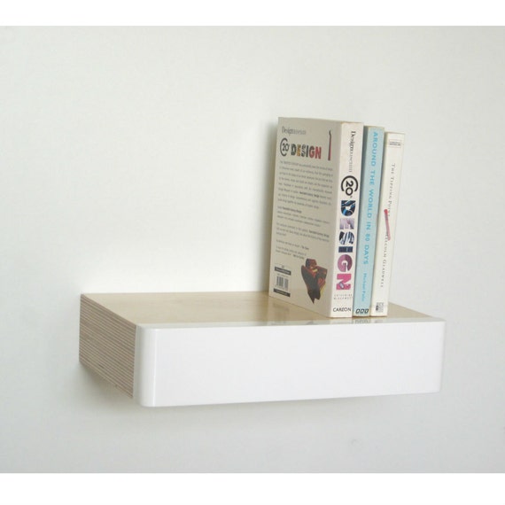 Pacco Floating Drawer In Birch White Etsy