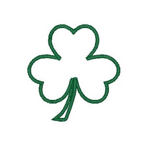 Clover Applique Machine Embroidery Design - 5 Sizes - Instant Download Design