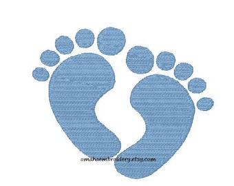 Baby Feet Machine Embroidery Design - 5 Sizes - Instant Download Design
