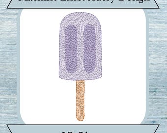 Popsicle Embroidery Design - Sketch Stitch - Quick Stitch - 13 Sizes - Instant Download Design