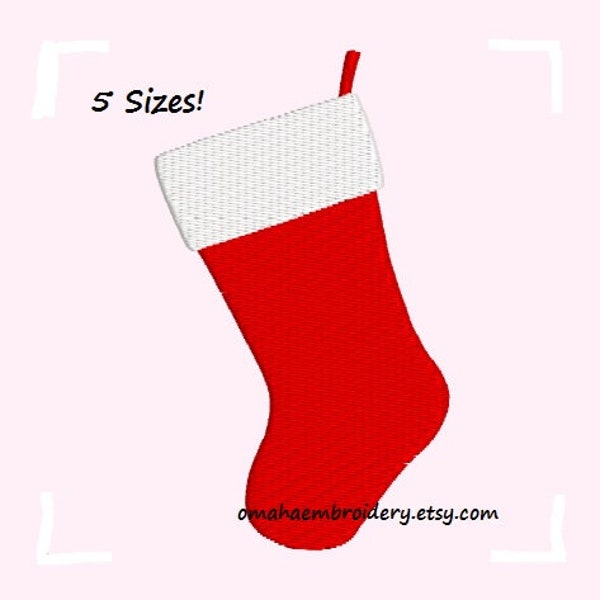 Classic Stocking Machine Embroidery Design - 5 Sizes - Instant Download Design