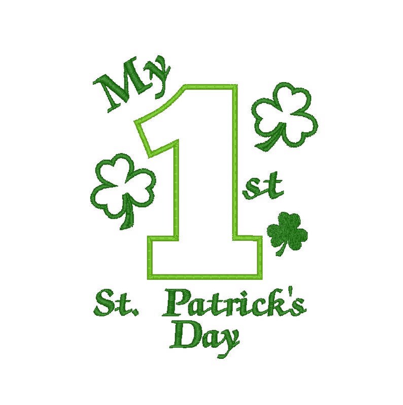 Download My First St. Patrick's Day Machine Embroidery Design 3 | Etsy My First St. Patrick's Day Machine Embroidery Design 3 | Etsy