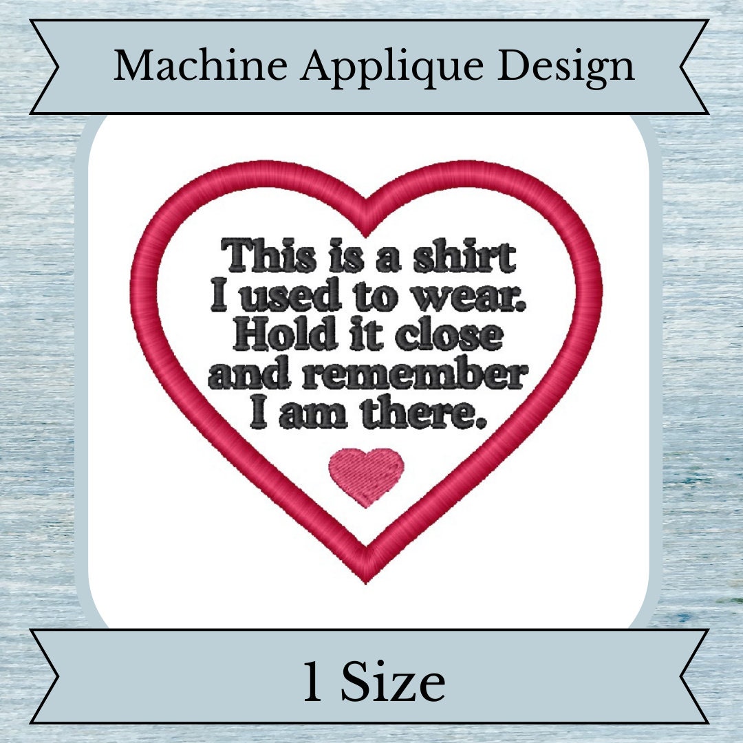 Memory Poem Applique Embroidery Design - 1 Size - 4x4 Hoop - Instant ...