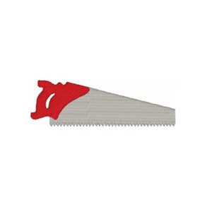 Hand Saw Machine Embroidery Design - 5 Sizes - Instant Download Design