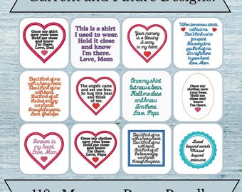 118+ Poem Designs - ALL Memory Poem Designs Present and Future - Memory Poem Bundle - Memory Bear - Memory Pillow