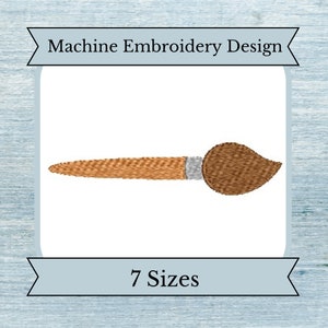 Paintbrush Embroidery Design - 7 Sizes - Filled Design - Instant Download Design