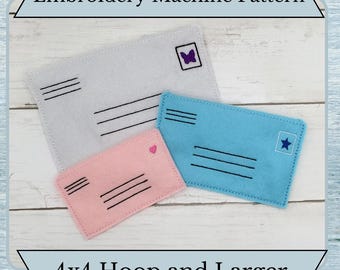 ITH Toy Envelope Pattern - Play - Machine Embroidery Design - 4x4 Hoop and Larger- Instant Download Design - Imaginative Play
