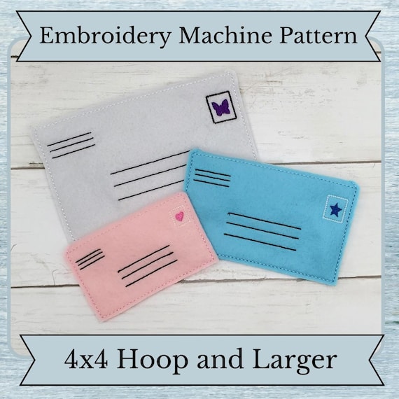 ITH Toy Envelope Pattern - Play - Machine Embroidery Design - 4x4 Hoop and Larger- Instant Download Design - Imaginative Play