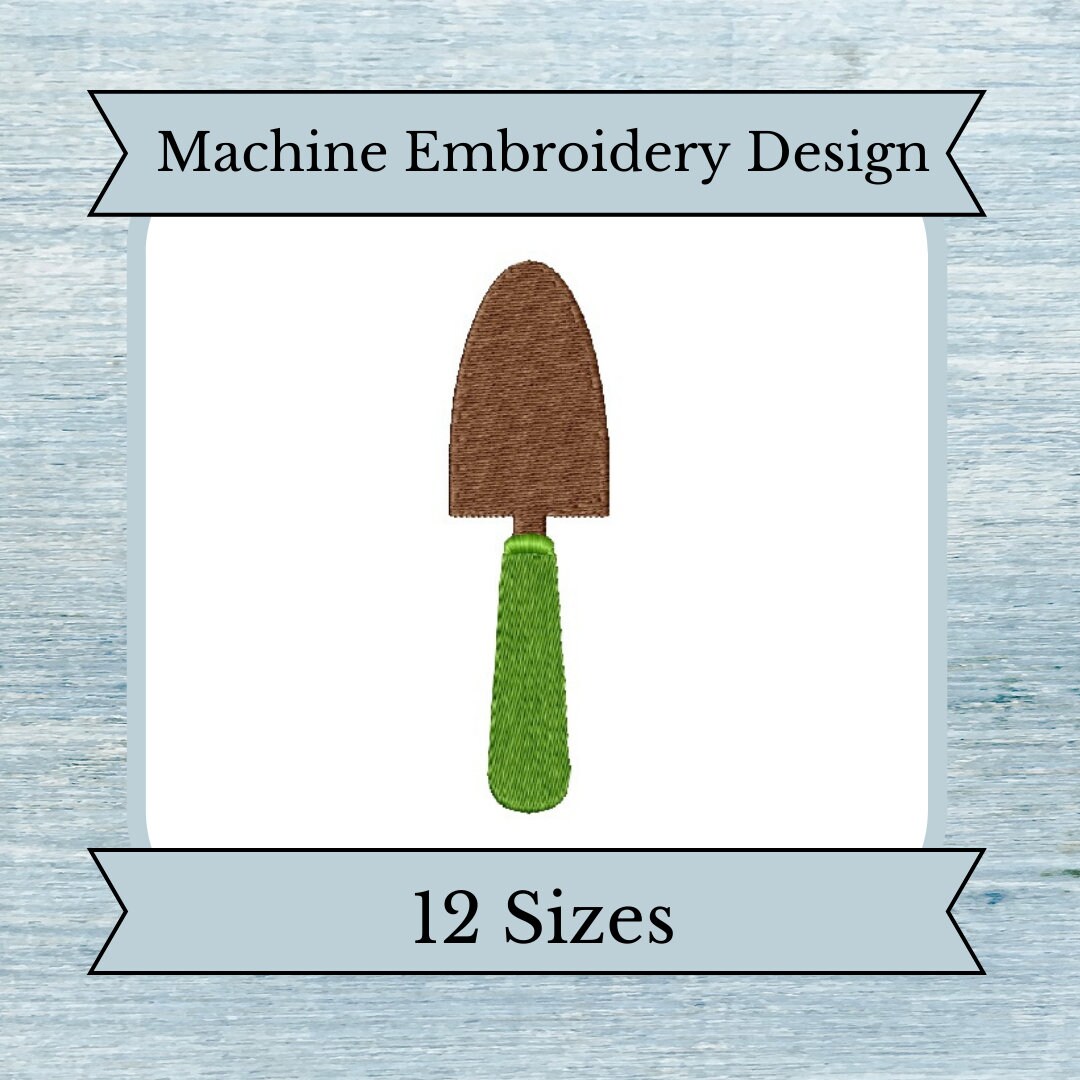 Photo inspiration: Visual Reference: Garden Trowel Embroidery Design 12 Sizes Filled Design