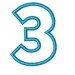 Number 3 Applique - Block Font - Machine Embroidery Design - 7 Sizes ...