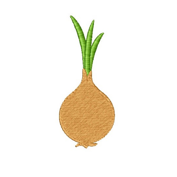 Onion Embroidery Design - 5 Sizes - Filled Design - Instant Download Design