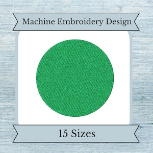 Circle Filled Machine Embroidery Design - 15 Sizes - Instant Download Design