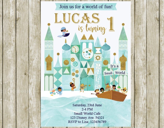 Customized It's a Small World Printable Birthday | Etsy