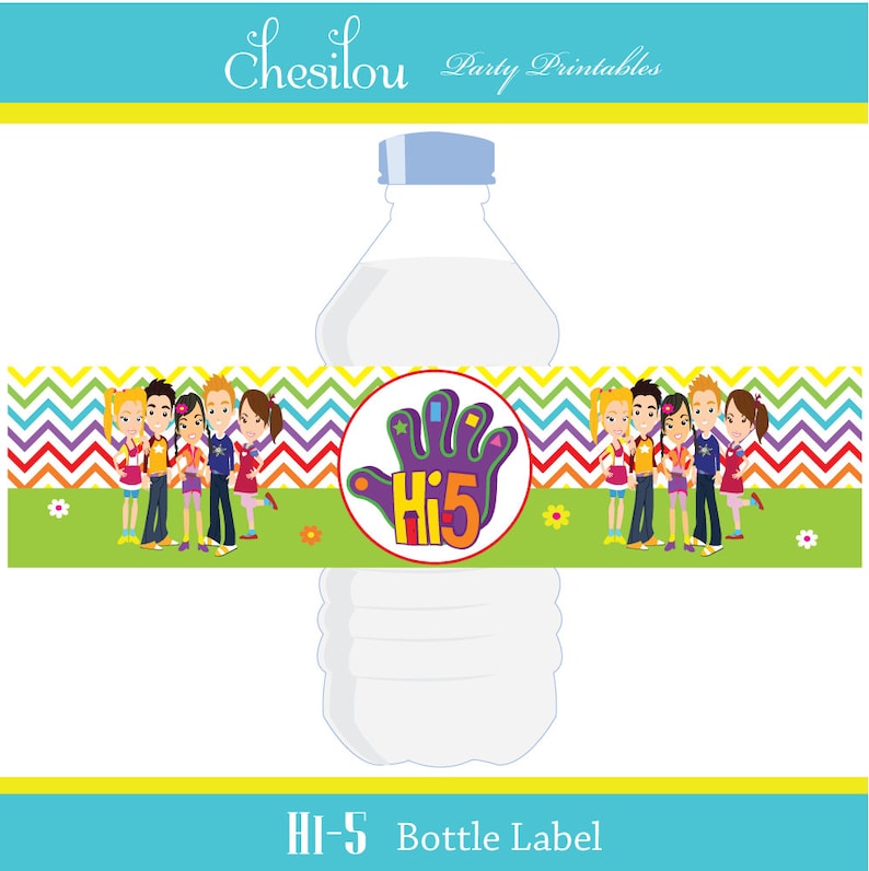 Customized Hi-5 Digital Printable Birthday Invitation and Party Kit