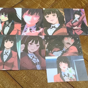 Cartões de fotos de anime feitos por fãs de jogos de azar
