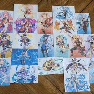Genshin Fanmade Video Game Photocards (All Characters!)