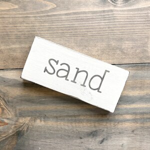 Sand sign, beach house home decor, handpainted wood sign, nautical decor, beach cottage decor, distressed wood beach sign