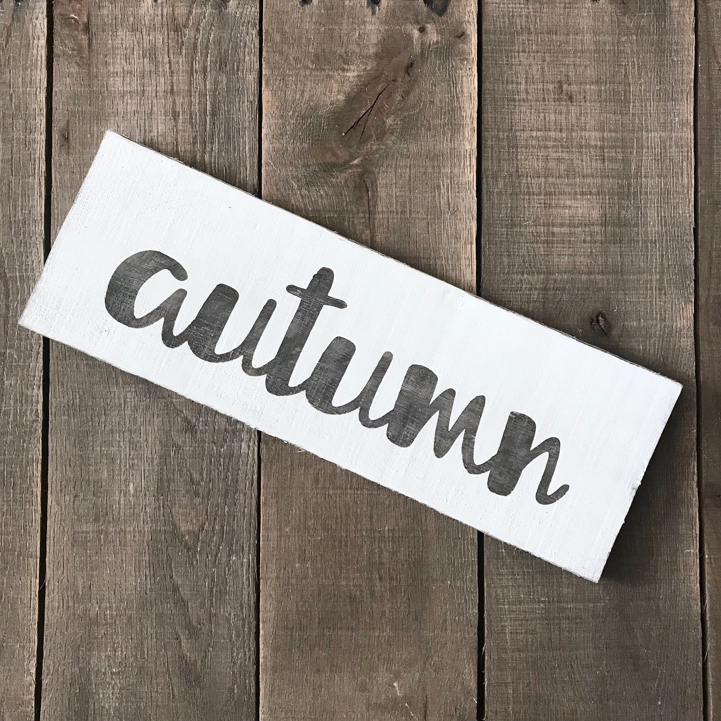 Autumn sign Farmhouse sign on Reclaimed wood fall sign | Etsy