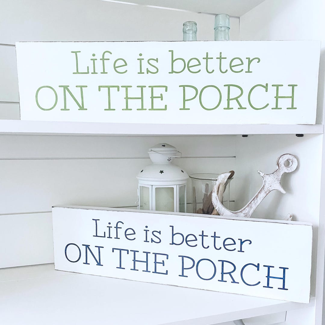Life is Better on the Porch Sign, Beach House Home Decor, Reclaimed ...