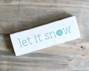 Let it snow sand dollar sign, winter beach sign coastal Christmas decor, beach Christmas, nautical design, coastal Christmas Ornament