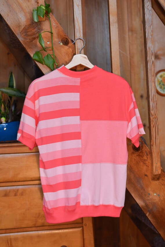 Vintage Greenline Pink Colorblock Shirt - 1980s