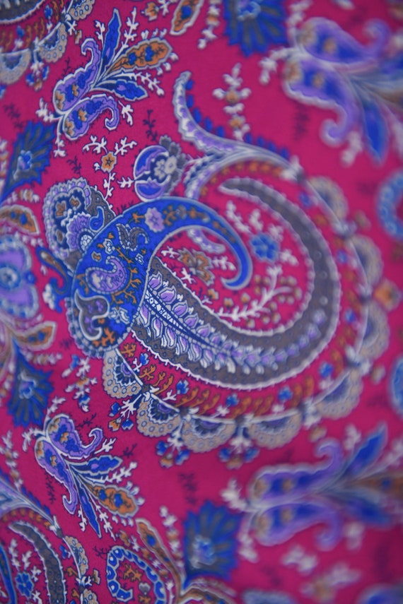 Vintage Paisley Bradley Blouse with Bow- 1970s - image 7