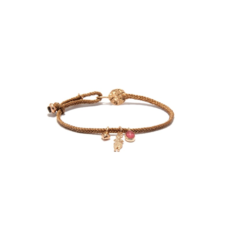 Goddess Brown Bracelet | Handmade 24k Gold Plated Silver & Tourmaline Jewelry | Stylish Gift Idea for Women image 1