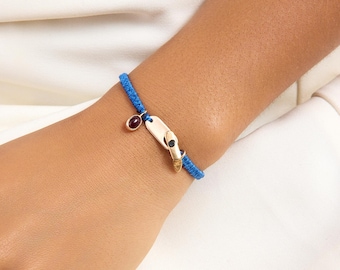 Yaso Women&#39;s Bracelet, Handmade Jewelry Design, Gold Plated Bronze, Turmallin, Best Gift