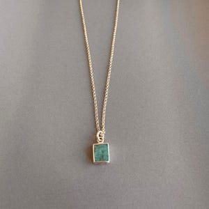 Lagoon Men&#39;s Necklace, Handmade Jewelry Design, 925 sterling Silver, Turquoise, 60cm