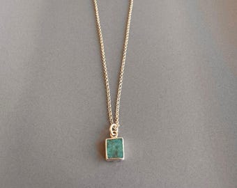 Lagoon Men&#39;s Necklace, Handmade Jewelry Design, 925 sterling Silver, Turquoise, 60cm