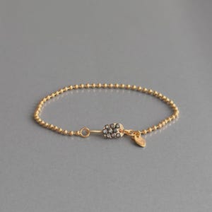 Cindirella Bracelet for Women, Handmade 24k Gold Plated Silver Jewelry with Zircon, Stylish Unique Gift for Her
