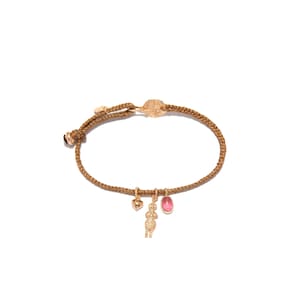 Goddess Brown Bracelet | Handmade 24k Gold Plated Silver & Tourmaline Jewelry | Stylish Gift Idea for Women image 2