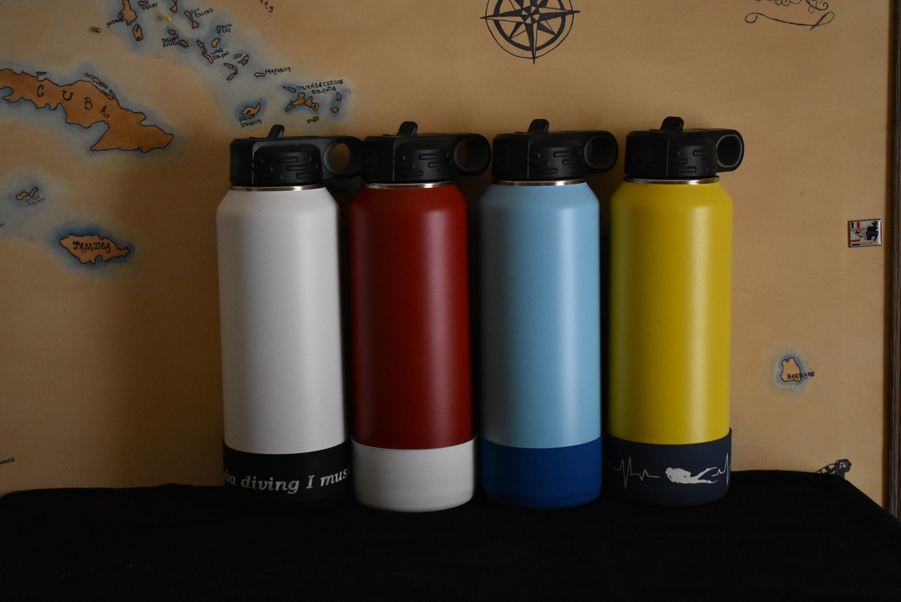 Personalized 32oz Scuba Diver Water Bottle. Custom Engraved Etsy UK
