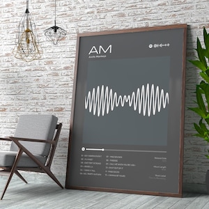 Stampa artistica dell&#39;album AM degli Arctic Monkeys: poster della forma d&#39;onda indie rock (download digitale)