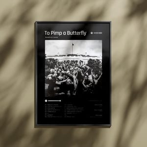 Kendrick Lamar – to Pimp a Butterfly Album Poster – Hip Hop Tracklist