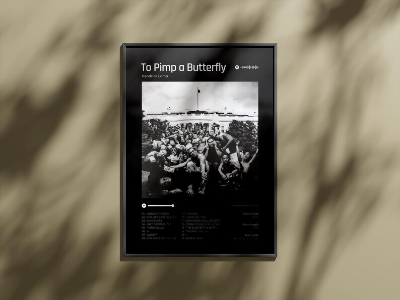 Kendrick Lamar – to Pimp a Butterfly Album Poster – Hip Hop Tracklist