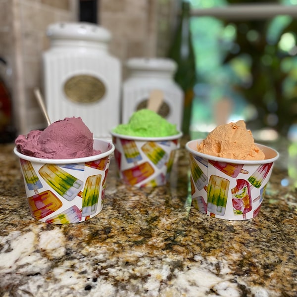 Fake Ice Cream Sherbert Lime, Raspberry, Orange choice