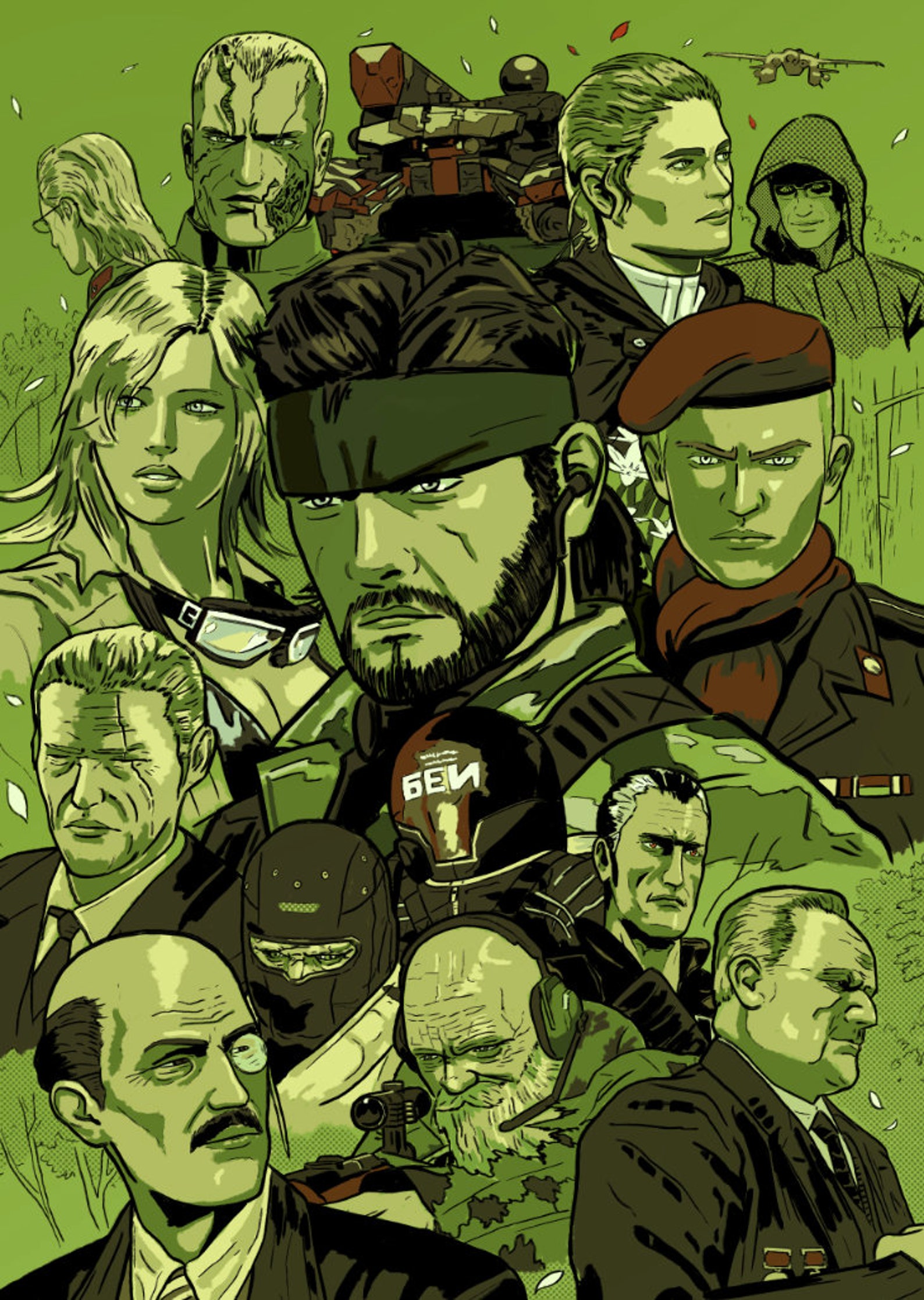 Metal Gear Solid 3 Characters A4 Print Etsy