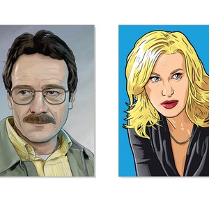 Fanart de Breaking Bad Cartes postales, Walter White, Skyler, Tuco, Mike, Hector, Nacho