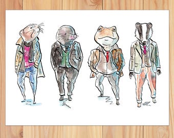 The Wind in the Willows Art Print | A4 Size