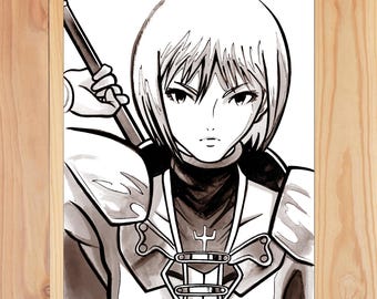 Claymore Art Print | A5 Size - Etsy