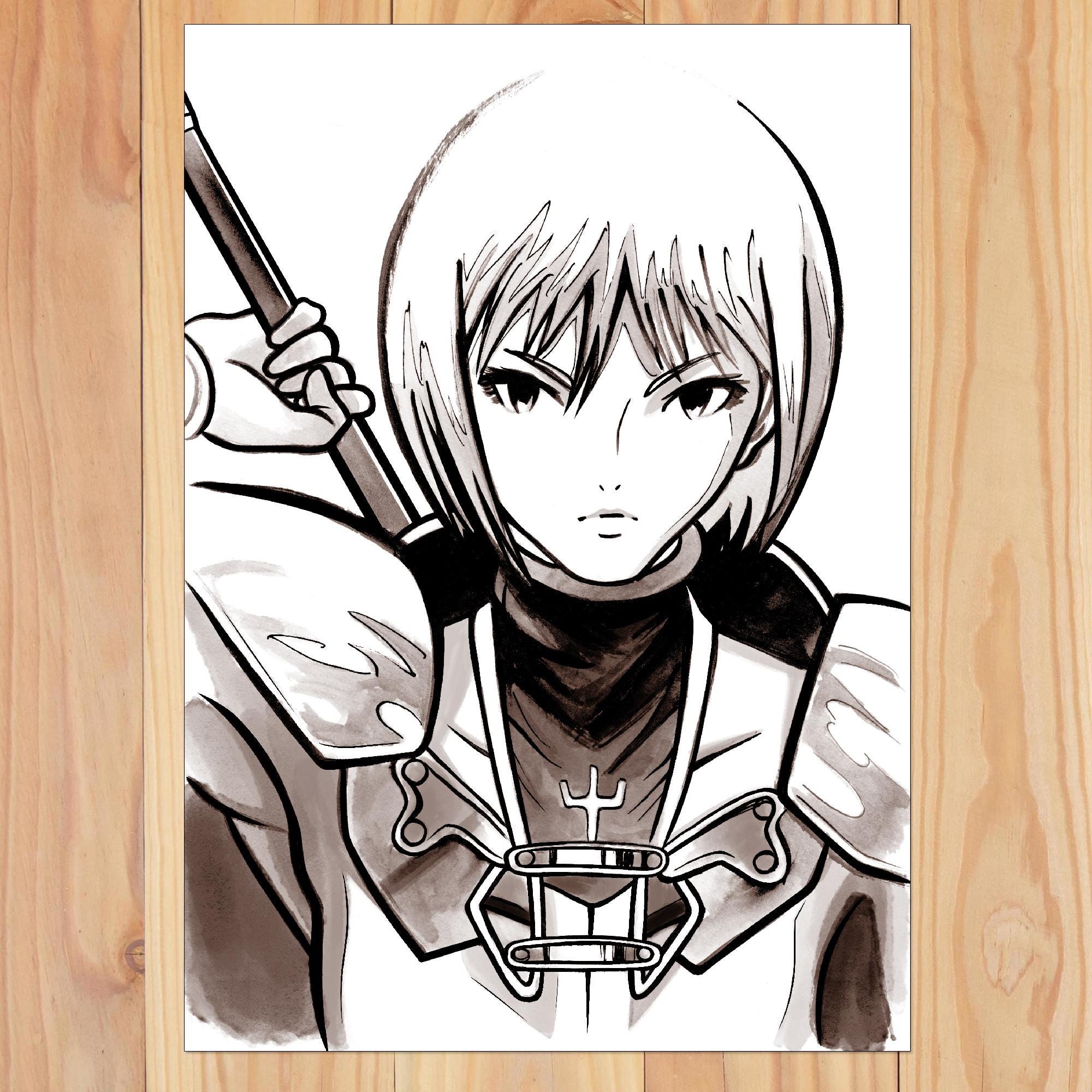 Claymore Art Print | A5 Size - Etsy