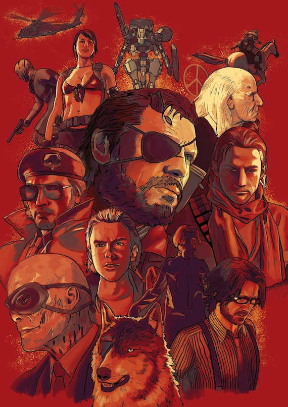 Metal Gear Solid V Characters Illustration Art Print Etsy