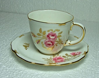 Art Deco Derby Pinxton Pattern Coffee Cup / Espresso Cup from Royal Crown Derby Made In England