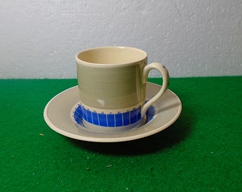 Vintage Susie Cooper Crown Works  Coffee Can  Coffee / Espresso Cup and Saucer