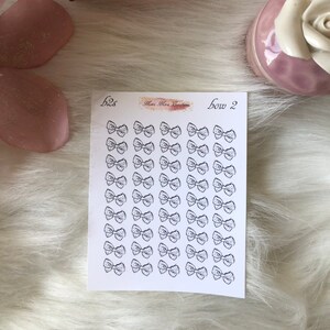 Mini Bow 2, Naklejki do planera, Erin Condren, Szczęśliwy planer, Travelers Notebook