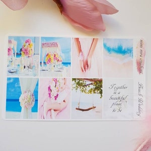 Boda en la playa / Cajas completas / a la carta / Kit vertical / Erin condren./ Feliz planificador. /Cuaderno de viajeros/. Aura Estelle/ Midori